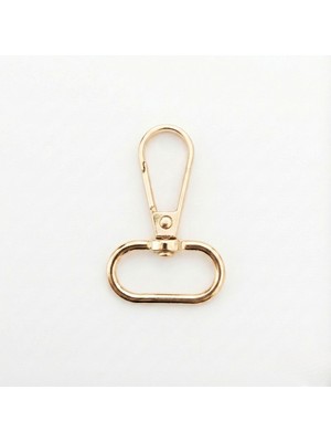 Orhan Çanta 10 Adet 2.5 cm Yaylı Kanca Light (Gold) - Metal Çanta ve Cüzdan Askı Klipsi -