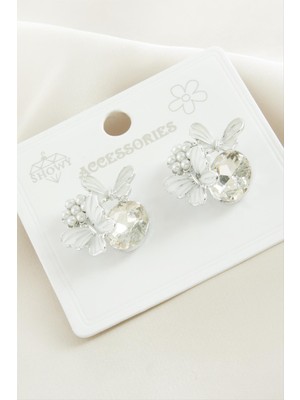 İlk El Grup Ieg™ Kelebek Inci Taşlı Metal Küpe