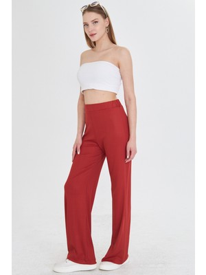 Armonika Kadın Kiremit Beli Lastikli Palazzo Pantolon ARM-25Y001026