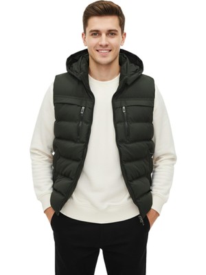 Baglan Erkek Kapüşonlu Spor Yelek 4021 BGL-ST04900