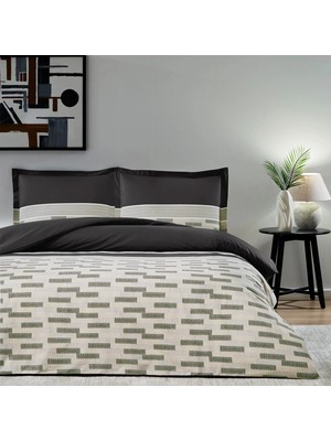 Özdilek Çift Kişilik Lastikli Nevresim Takımı Sculpited Siyah