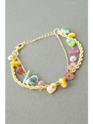 Marsilyan Sedef Zincir Boncuk Bileklik