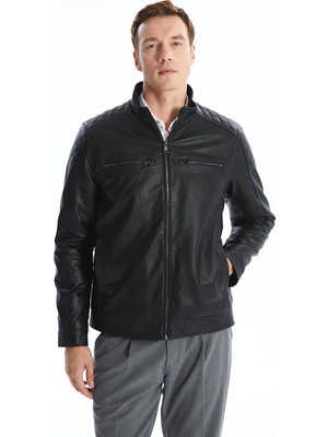Lc Waikiki Yeni Sezon Standart Kalıp Erkek Deri Görünümlü Ceket