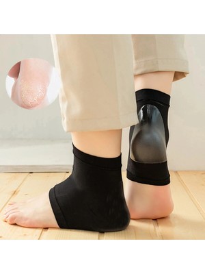 Pazarcan Siyah Silikon Topuk Nemlendirici Çorap