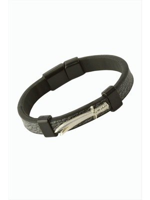 İlk El Grup Ieg™ Zülfikar Mıknatıslı Deri Bileklik