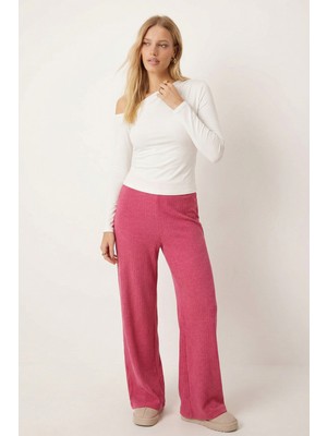 Armonika Kadın Fuşya Yumuşak Dokulu Likralı Pantolon ARM-26K001090