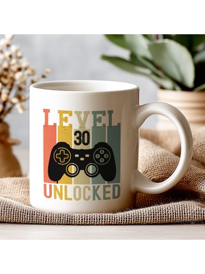 Kişiye Özel Level-Yaş Unlocked Kupa – Gamer Temalı Doğum Günü Hediyesi