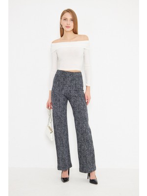 Armonika Kadın Lacivert Beli Lastikli Ütü Izi Dikişli Pantolon ARM-25K001058