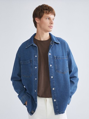 Lc Waikiki Yeni Sezon Rahat Kalıp Uzun Kollu Erkek Jean Gömlek