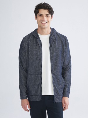 Lc Waikiki Yeni Sezon Kapüşonlu Uzun Kollu Erkek Fermuarlı Sweatshirt