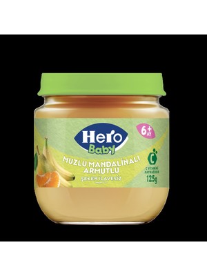SHC4200 Hero Baby Muzlu Mandalinalı Armutlu Kavanoz Mama 125 gr