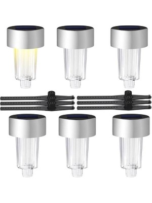 Powermaster PM-26961 Metal Gövdeli Dc 5V Gün Işığı Solar Balkon-Havuz-Bahçe Lambası (6'lı Paket)
