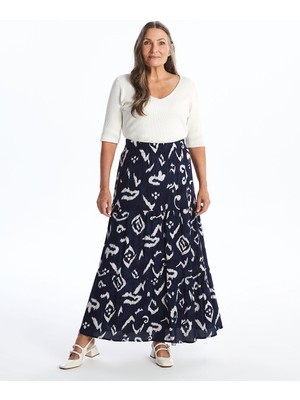 Lc Waikiki Yeni Sezon Beli Lastikli Desenli Kadın Etek