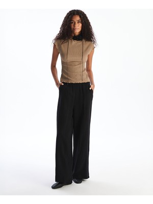 Lc Waikiki Yeni Sezon Beli Lastikli Dokulu Kadın Pantolon