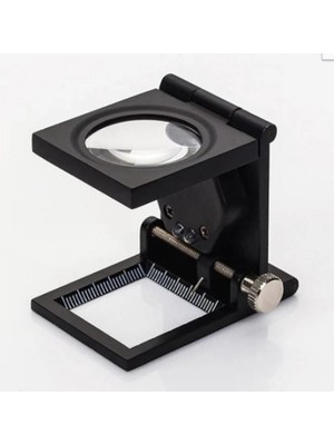 Judge 28X28 mm Katlanır Sayaçlı Metal Lüp 2 LED Işıklı Büyüteç Tekstil TH-9005A