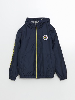 Lc Waikiki Yeni Sezon Kapüşonlu Fenerbahçe Baskılı Erkek Çocuk Yağmurluk
