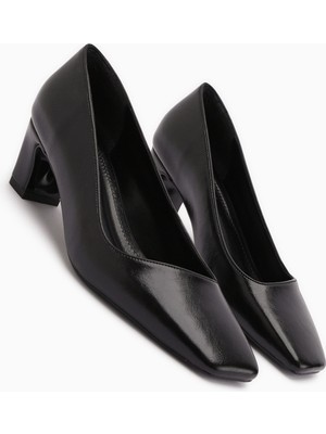 Limoya Jelina Siyah Kalın Topuklu Kadın Ayakkabısı