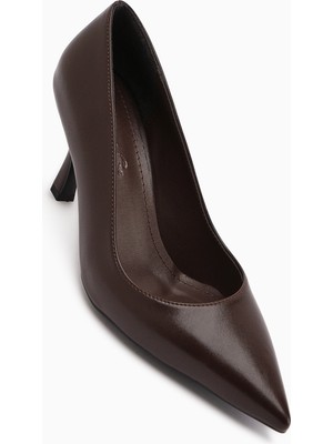 Limoya Leoni Kahve Kadın Topuklu Ayakkabı