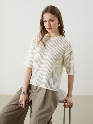 Lc Waikiki Yeni Sezon Bisiklet Yaka Ajurlu Kadın Triko Kazak