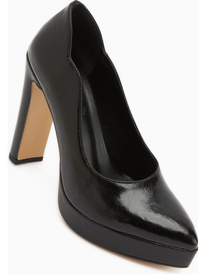 Limoya Ragni Siyah Platform Topuklu Kadın Ayakkabı