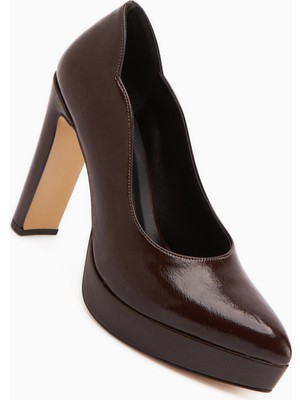 Limoya Ragni Siyah Platform Topuklu Kadın Ayakkabı