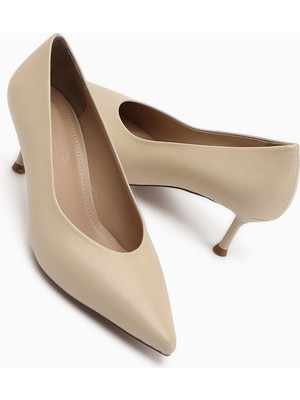 Limoya Michel Bej Kadın Ince Topuklu Ayakkabı