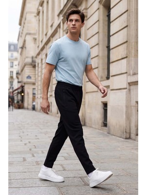 Air Jones Barton Siyah Jogger Erkek Eşofman Alt - 84952