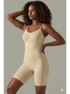 Boubon Co Ten Rengi Göğüs Göbek Bacak ve Basen Tüm Vücut Boydan Toparlayıcı Ayar Askılı Tam Boy Korse