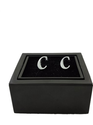 Kişiye Özel C Harfli Kol Düğmesi