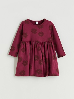 Lc Waikiki Yeni Sezon Çiçekli Penye Kız Çocuk Elbise