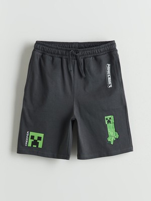 Lc Waikiki Yeni Sezon Beli Lastikli Minecraft Baskılı Erkek Çocuk Şort