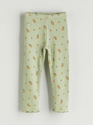 Lc Waikiki Yeni Sezon Beli Lastikli Çiçekli Kız Çocuk Tayt