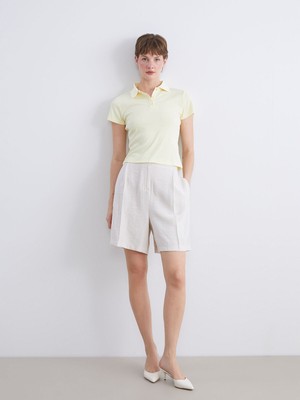 Lc Waikiki Yeni Sezon Beli Lastikli Kadın Pileli Şort