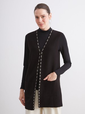 Lc Waikiki Yeni Sezon V Yaka Desenli Kadın Triko Yelek