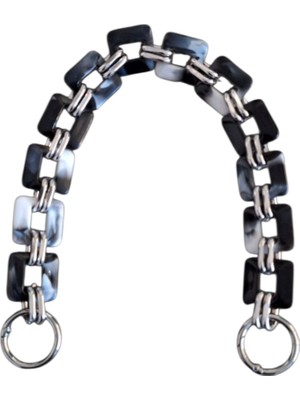 Nildenhobim Örgü Çanta ve Deri Çantalar Için Akrilik Model Çanta Sap - Uzunluk : 45 cm ( Gümüş Aksesuar)