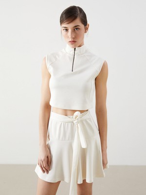 Lc Waikiki Yeni Sezon Dik Yaka Kadın Crop