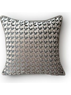 Lidoma Home "troya" Dokulu At Figürlü Kırlent 45X45 - Açık Gri