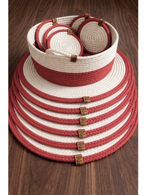 Naspar 6 Adet Ekru Hasır Supla / Amerikan Servis