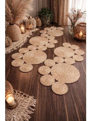 Naspar Hasır Runner Çok Amaçlı Ikili Örtü Tamamen Dikilerek Yapılmıştır