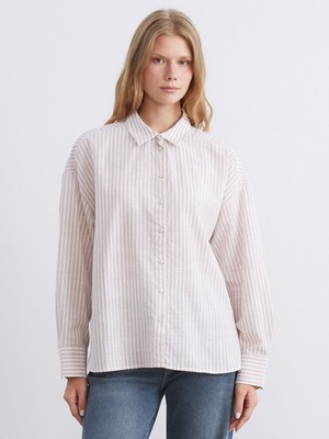 Lc Waikiki Yeni Sezon Çizgili Oversize Kadın Gömlek