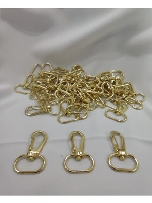 Orhan Çanta 50'li 2,5cm Gold Makrome Anahtarlık Kancası