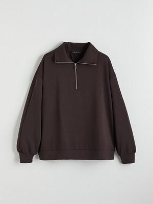 Lc Waikiki Yeni Sezon Dik Yaka Kadın Kalın Sweatshirt