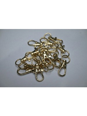 Orhan Çanta 0.8 cm Balık Kanca Light (Gold) - Metal Çanta ve Cüzdan Askı Klipsi - 25 Adet
