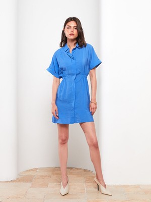 Lc Waikiki Yeni Sezon Düz Kısa Kollu Kadın Gömlek Elbise