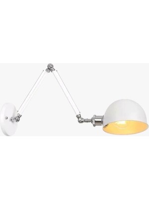 Rsylight Retro Metal Dekoratif Rustik Akrobatik Beyaz Duvar Aplik