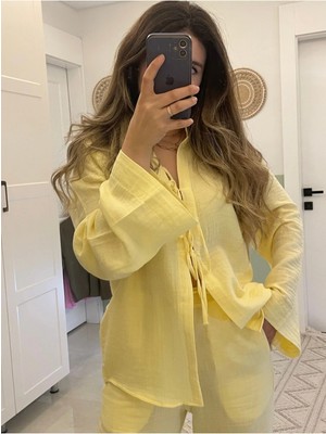 Nihanello Butik Müslin Kumaş Alt Üst Takım