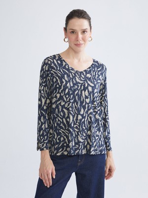 Lc Waikiki Yeni Sezon V Yaka Desenli Bluz