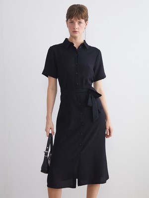 Lc Waikiki Yeni Sezon Beli Kuşaklı Gömlek Elbise