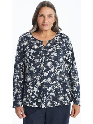 Lc Waikiki Yeni Sezon Bisiklet Yaka Desenli Kadın Bluz