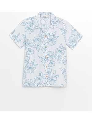 Lc Waikiki Yeni Sezon Desenli Kısa Kollu Erkek Çocuk Gömlek